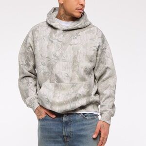 Abercrombie Essential Popover Hoodie Taupe Camo NWT